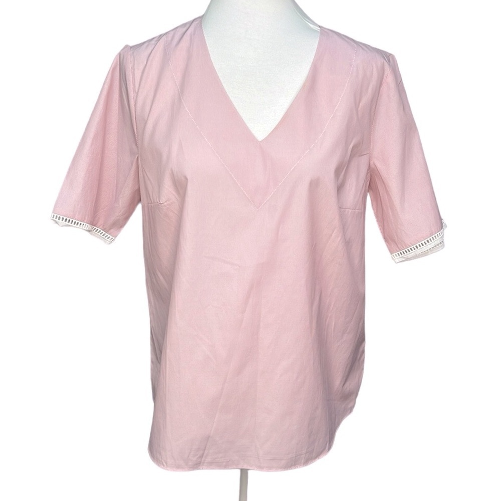 Philosophy Red & White Striped Woven Blouse